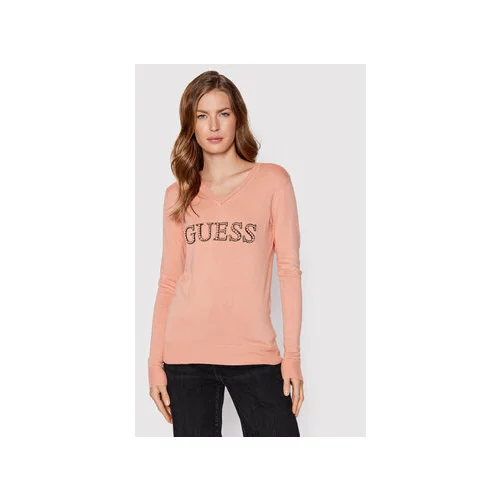 Guess Pulover W2YR26 Z2NQ0 Roza Regular Fit