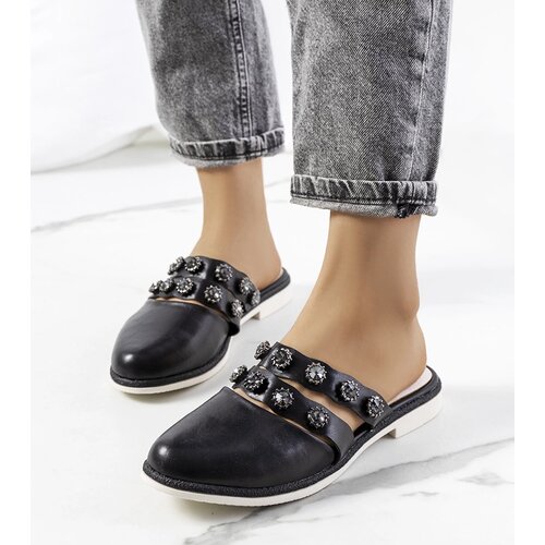 Gemre Black flip-flops adorned with studs Asselt Cene