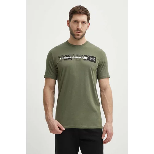Under Armour Kratka majica moški, zelena barva