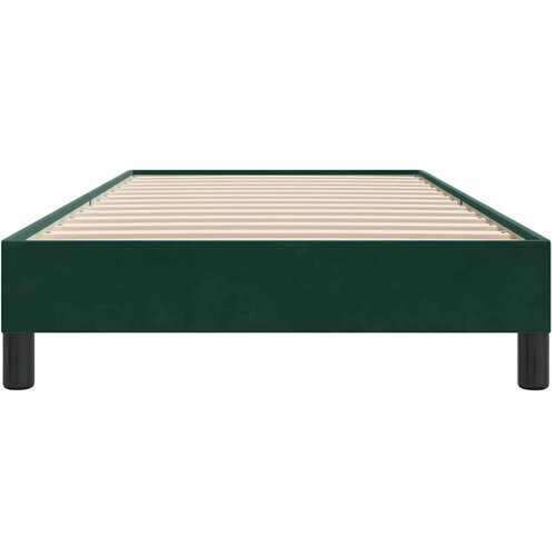Box Spring krevet bez madraca tamnozeleni 90x210 cm samt Slike
