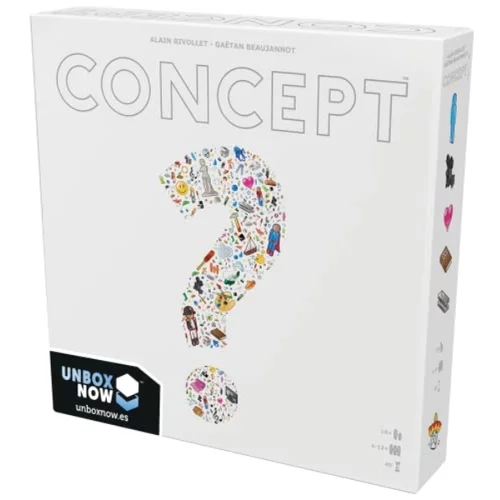 POZZI Repos Production -Concept - uganite na stotine predmetov, likov in naslovov pri združevanju univerzalnih ikon - Board Game v španščini, bela (Con01es) [angleški jezik ne, (20833188)