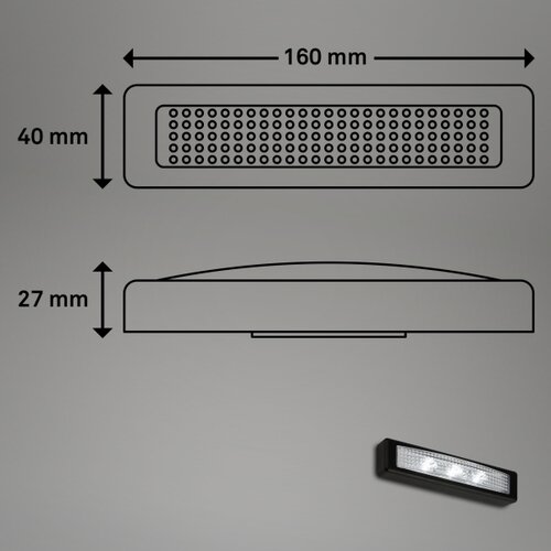 BRILONER 2689-035 - LED dodirna orijentaciona svetiljka LERO LED/0,18W/3xAAA crna Slike