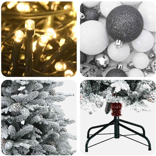  Umjetno božićno drvce s kuglicom 120 cm 150 LED lampica Slike