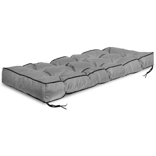 AIO FACTORY Vrtna blazina 120x40 cm z visoko stranjo za paletno klop vodoodporna siva, (21216757) Slike