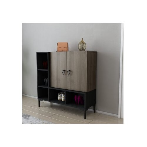 Hanah home Komoda Platin Black Walnut Cene