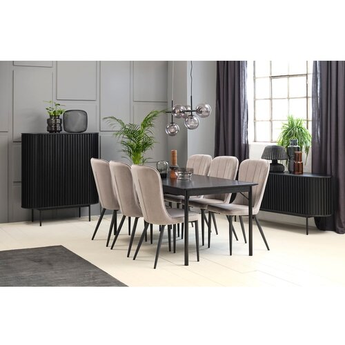 Unique Furniture Crni blagovaonski stol 95x180 cm Savona &amp;ndash; Slike
