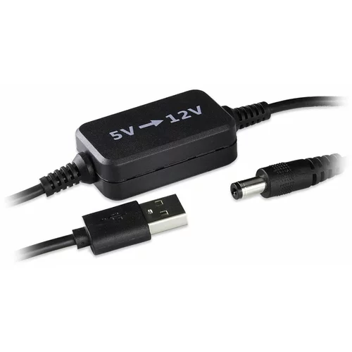 TIMMLUX Pretvornik USB 5V - 12V DC 5,5x2,1mm 1,5m kabla za LED trakove, LED črke