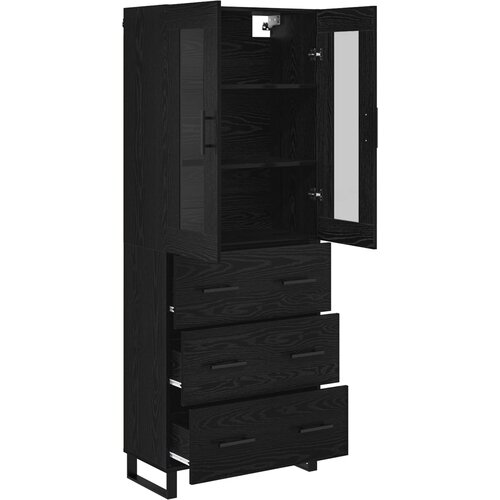  Highboard 2 kom. Crni hrast 69,5 x 34 x 180 cm Slike