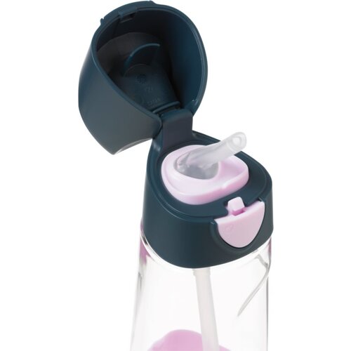 B.box Bottle with Straw steklenička s slamico Indigo Pink 450 ml Slike
