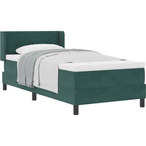 VidaXL box spring krevet s madracem tamno zelena 90x200 cm bar&amp;scaron;un Slike