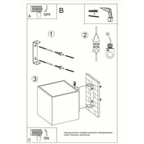  Sollux SL.0565 - Zidna svetiljka QUAD 1 1xG9/8W/230V antracitna Slike