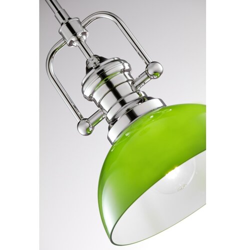 Jupiter 2071 - Luster na &amp;scaron;tapu PLATINO 1xE27/15W/230V zelena/sjajni hrom Slike