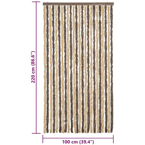  Zastor protiv muha tamnosmeđi i bež 100 x 220 cm od &amp;scaron;enila Slike