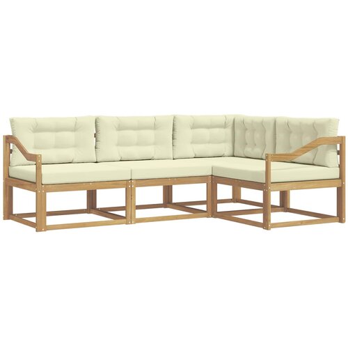 vidaXL Zunanja garnitura za sedenje 3 pcs Bela in krem Poliester, (5000281386) Cene