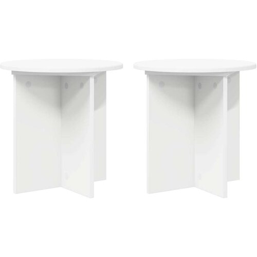  Stalak za biljke 2 pcs Bijela Ø40 x 40 cm Konstruirano drvo Cene