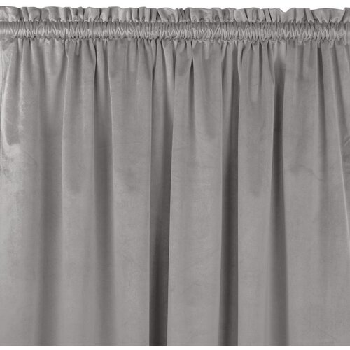  Curtain VILA color gray style classic 5 cm pole pocket with 3 cm fringe velvet 400x245 HOMEDE Cene