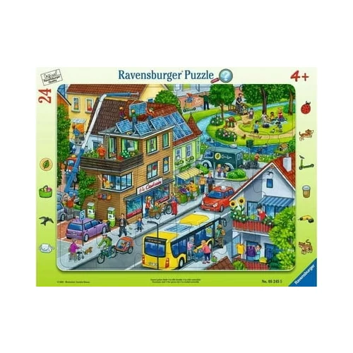 Ravensburger Puzzle - Sestavljanka z okvirjem - Naše zeleno mesto, 24 delov