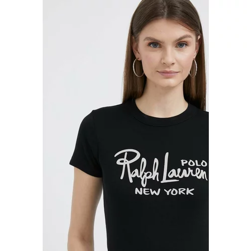 Polo Ralph Lauren Pamučna majica boja: crna
