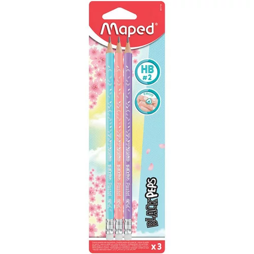Maped Grafitni svinčnik Black&apos;peps, HB, 3 kosi (570792)