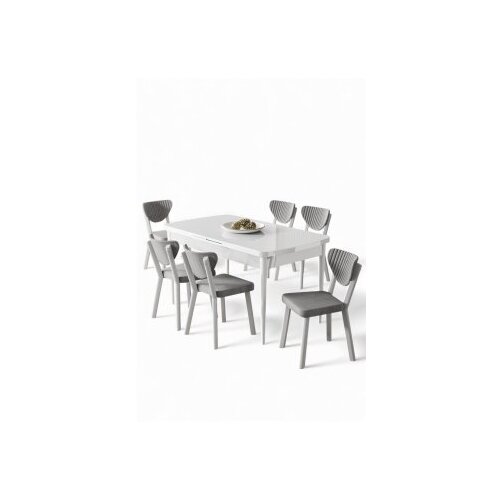 Hanah home trpezarijski set, 7 dijelova, siva Cijene