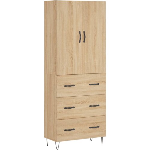 Maison Chic Visoka Komoda - Predalnik sonoma hrast 69,5x34x180 cm inženirski les, (21722566) Cene