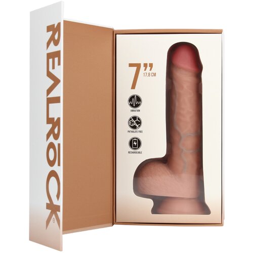 REALROCK Vibrator s priseskom - naravni videz (18 cm) Slike