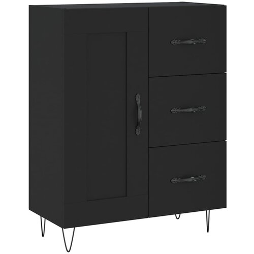  Komoda crna 69,5 x 34 x 90 cm od konstruiranog drva Slike