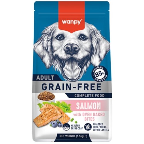 WANPY Suva hrana za pse Grain Free, Losos, 1,5 kg Slike
