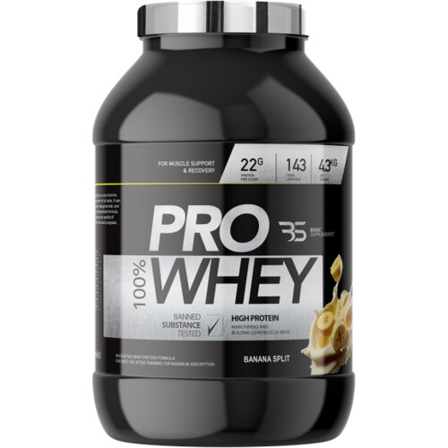 Basic Supplements pro whey protein &amp;ndash; visokokvalitetan izvor proteina - jagoda jogurt 908g Slike