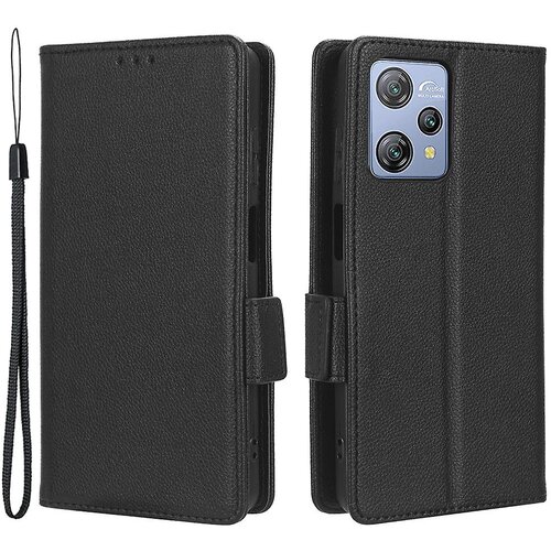 INORCO Usnjena torbica s teksturo Litchi za Blackview A53/A53 Pro, stojalo za gledanje, pokrov denarnice za telefon, (22036540) Slike