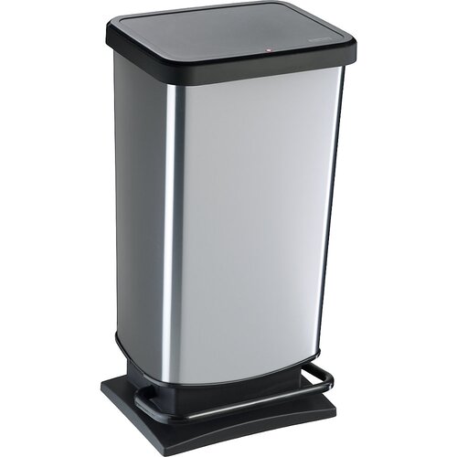 rothopro Zbiralnik odpadkov s pedalom PASO, prostornina 40 l, ŠxVxG 353 x 676 x 295 mm, srebrna Cene