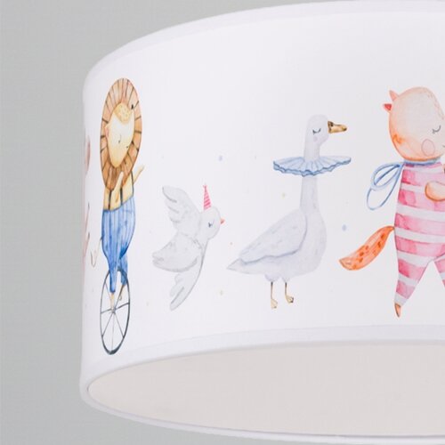  Brilagi - LED Dečji luster na sajli BOBO 1xE27/10W/230V prečnik 35 cm bela/životinjice Slike
