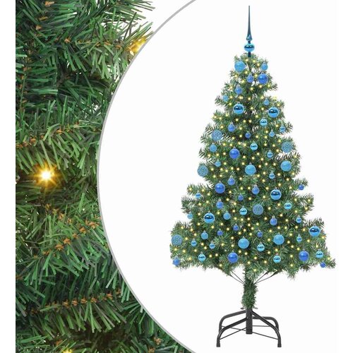 VidaXL Božićno drvce s 300 LED svjetlima s stalakom Zelena 180 cm PVC Slike
