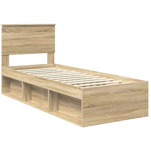  Okvir za krevet s uzglavljem Sonoma hrast 75 x 190 cm Slike