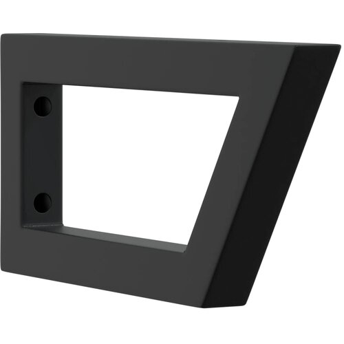  Nosači polica za umivaonik 2 kom crni trapezni čelični Crna 15 x 35 cm Slike