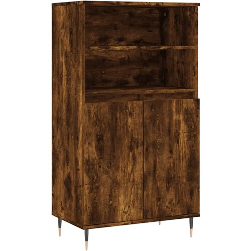Maison Chic Visoka omara - Komoda - Predalnik dimljen hrast 60x36x110 cm inženirski les, (21719134) Cene