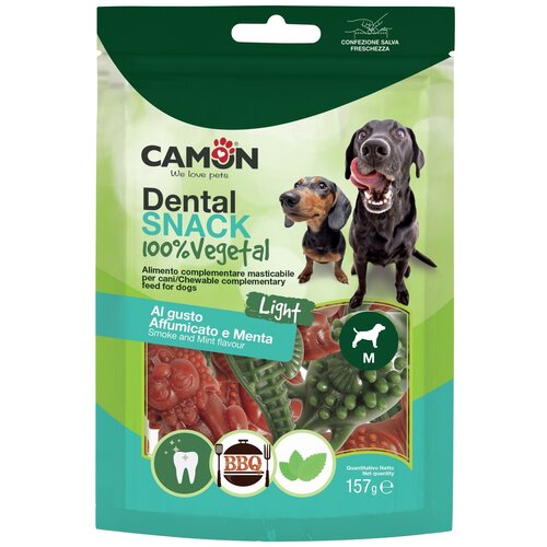 Camon poslastice za pse - Animal shape 100% Vegetal Aroma roštilja i mente 157g Cene