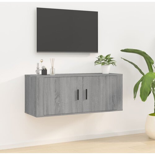 vidaXL Stenska TV omarica siva sonoma 100x34,5x40 cm Cene