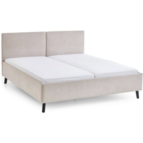 Meise Möbel Bež tapecirani bračni krevet s podnicom 160x200 cm Piano – Cijene