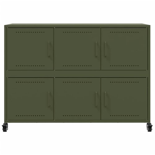  Komoda maslinastozeleni 100,5x39x72 cm čelična Slike