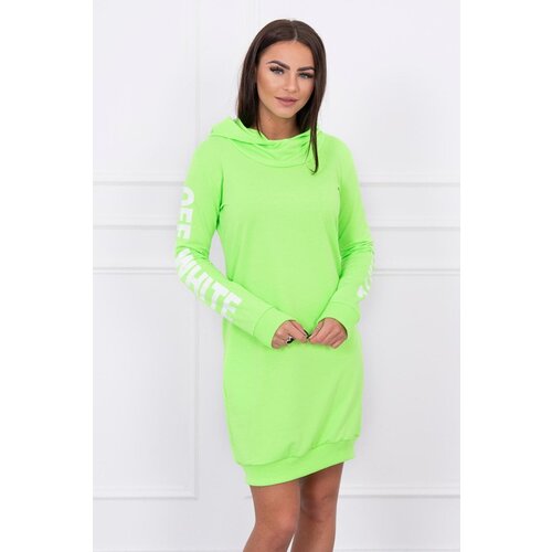 Kesi Dress off White Green Neon Cene