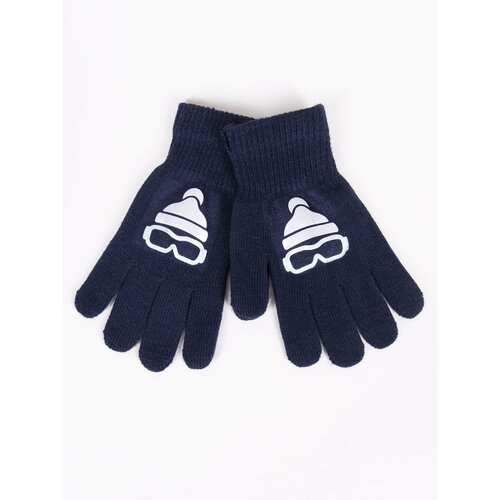 Yoclub dečije rukavice Five-Finger With Reflector RED-0237C-AA50-006 Navy Blue Cene