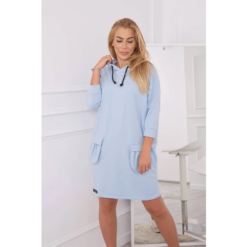 Kesi Blue dress with hood