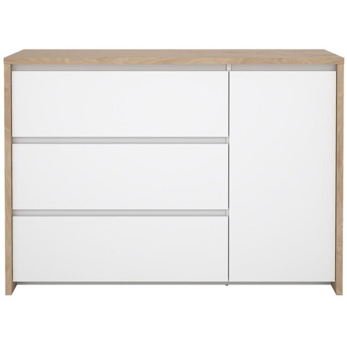 Tvilum Bijela/u prirodnoj boji komoda u dekoru hrasta 119x84x48 cm Next – Cijene
