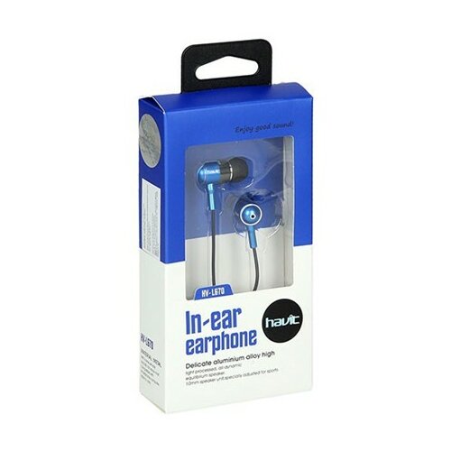 Havit mini 670L, blacko/plave sa mikrofonom slušalice Slike