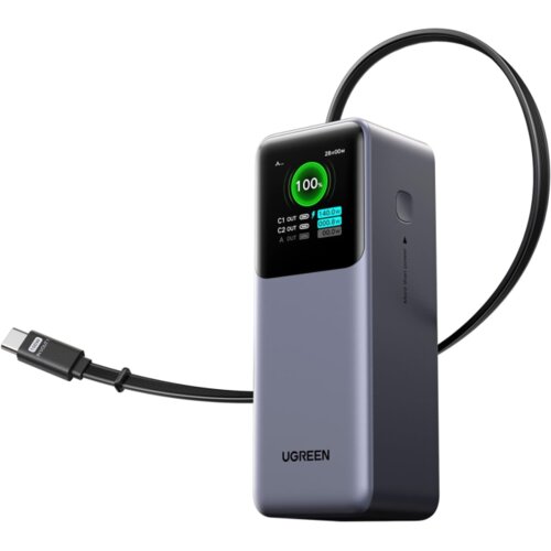 Ugreen prijenosna punjiva baterija 20.000mAh, 165W s pametnim digitalnim ekranom i ugrađenim kabelom Cijene