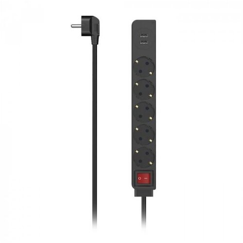 Hama Distributer Sa 5 Uticnica I 2 USB Porta, Crni 223184 Cene
