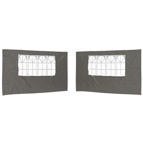 vidaXL Stranska stena zabavnega &scaron;otora 2 pcs 400 x 195 cm Antracit, (5000219060) Cene