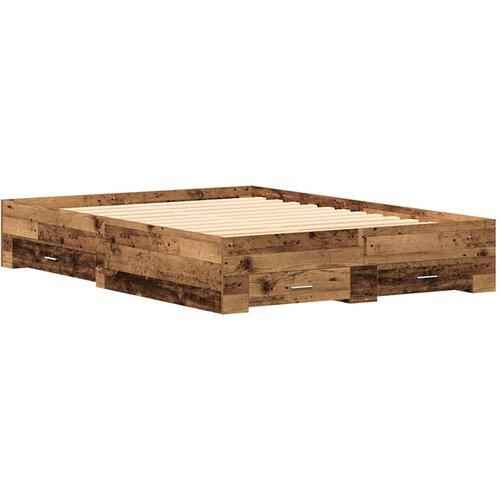 vidaXL Konstrukcija postelje Star les 140 x 200 cm Konstruiran les, (5000128142) Cene