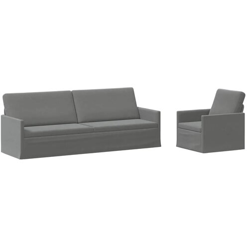  Set sofe 2 pcs Tamnosiva Bar&amp;scaron;un - Tamnosiva 1-Sjedalo + 3-Sjedalo (210 cm) Slike
